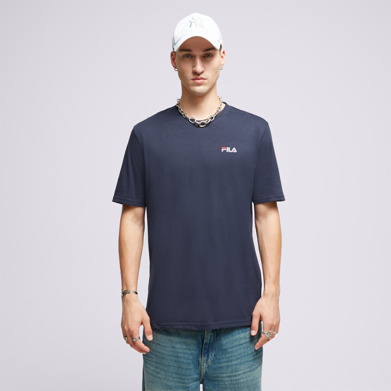 Moška majica s kratkimi rokavi FILA T-SHIRT DRINGO SS23SPM229.410 mornarsko modra