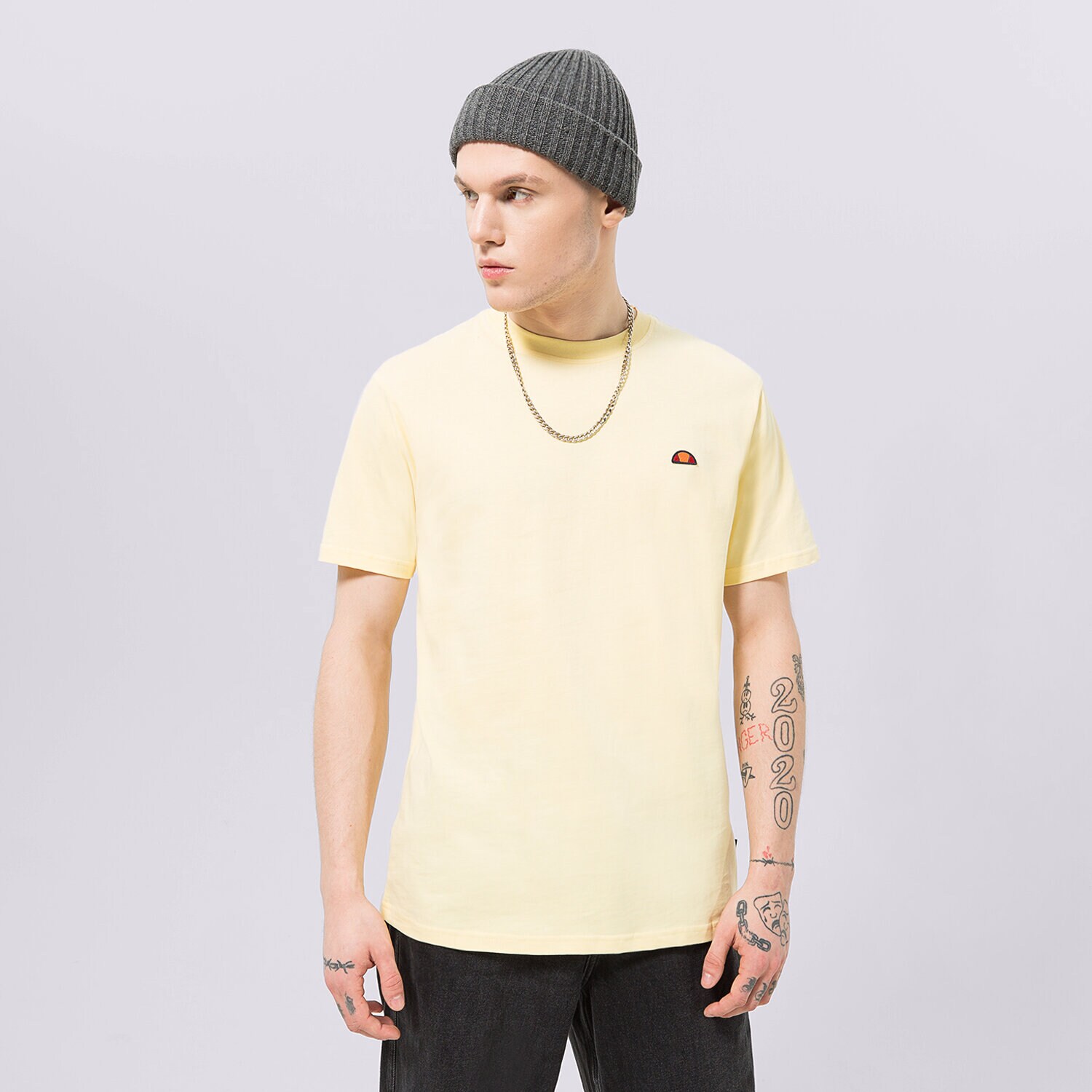 Moška majica s kratkimi rokavi ELLESSE T-SHIRT AZZINA LIGHT YELLOW SMG19603603 rumena