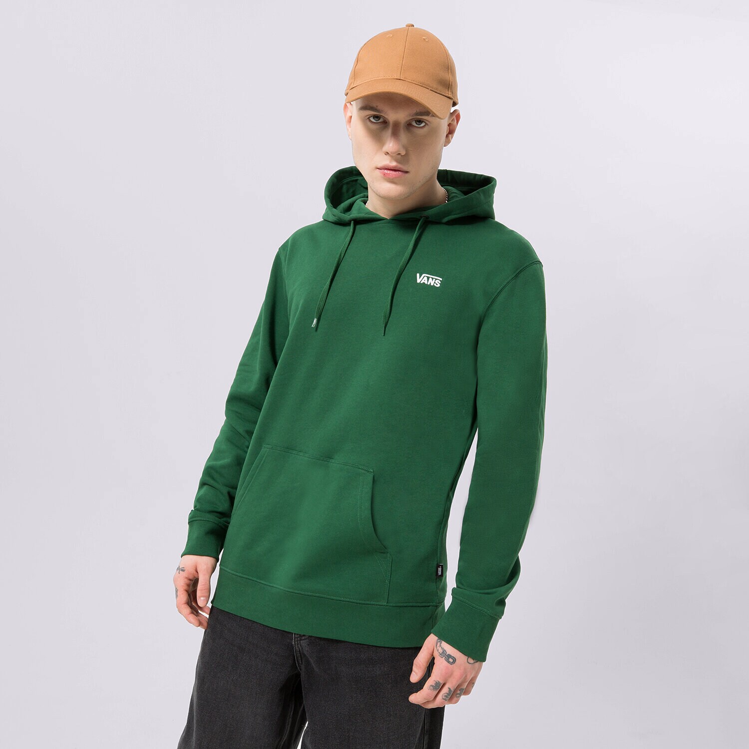 Moški pulover VANS JOPICA S KAPUCO CORE BASIC PO FLEECE EDEN VN0A7YDV07W1 zelena