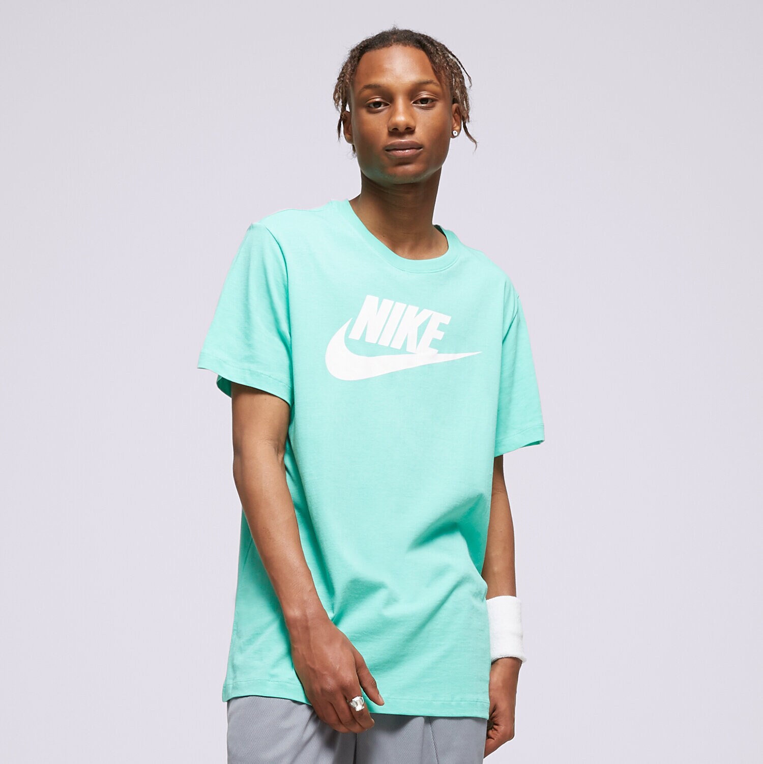 Moška majica s kratkimi rokavi NIKE T SHIRT SPORTSWEAR AR5004-369 turkizna