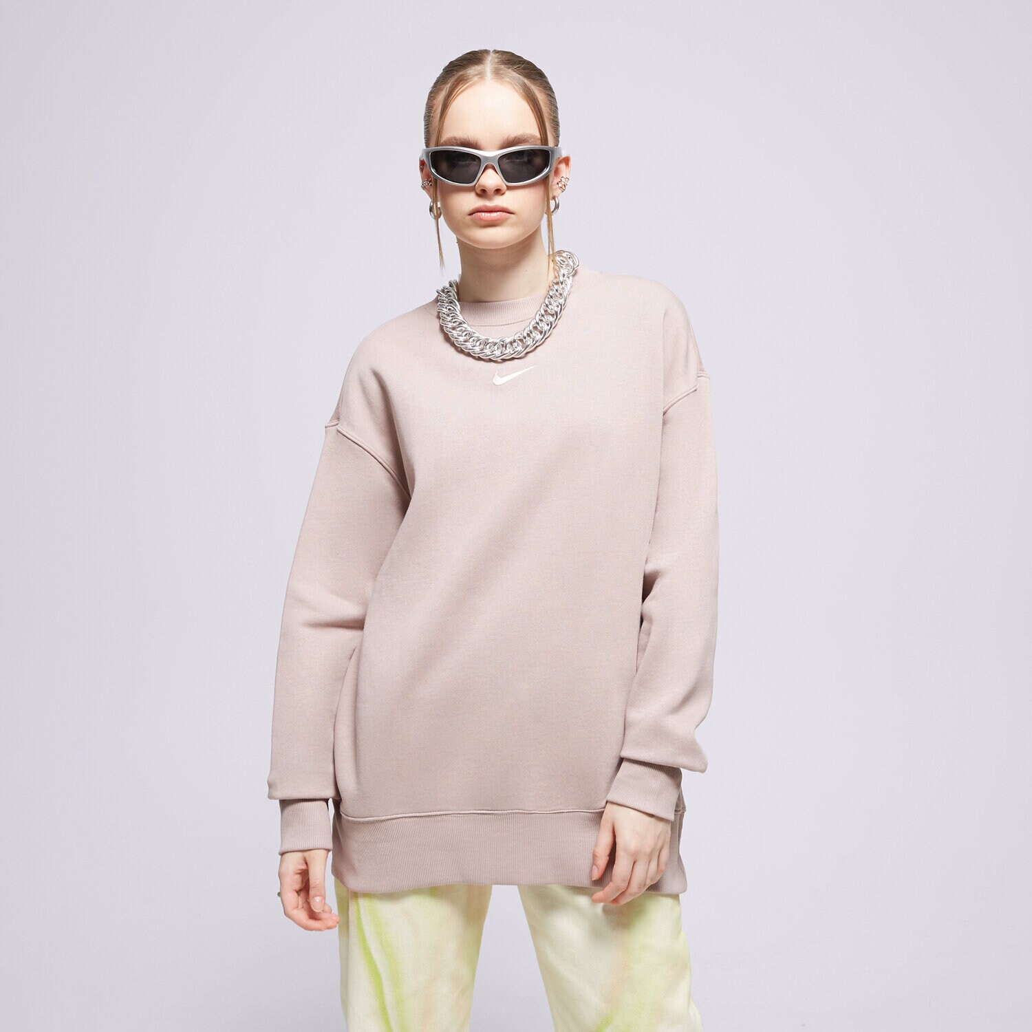 Ženski pulover NIKE JOPICA W NSW PHNX FLC OS CREW DQ5733-272 roza