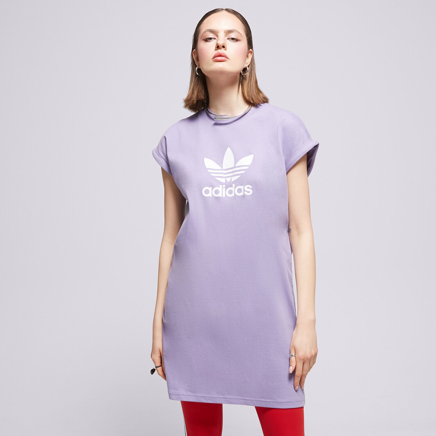 Ženska obleka ADIDAS OBLEKA NEW TRFTEETRENIRKAS IC5482 vijolična