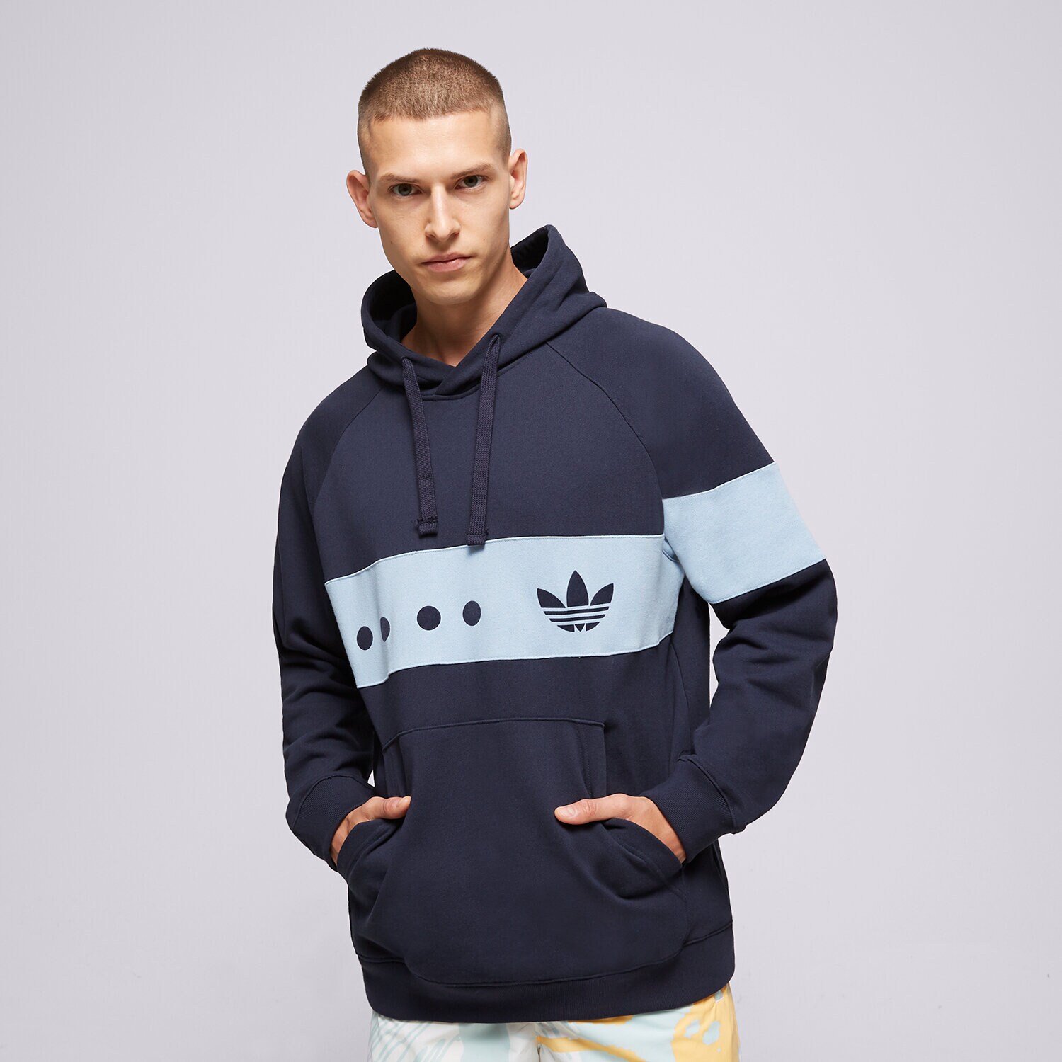 Moški pulover ADIDAS JOPICA S KAPUCO CITY HOODIE IC8391 mornarsko modra