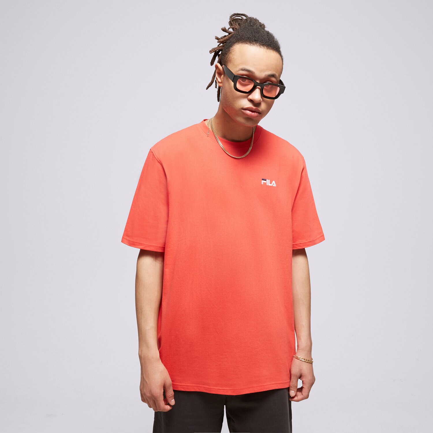 Moška majica s kratkimi rokavi FILA T-SHIRT DRINGO SS23SPM229506 rdeča