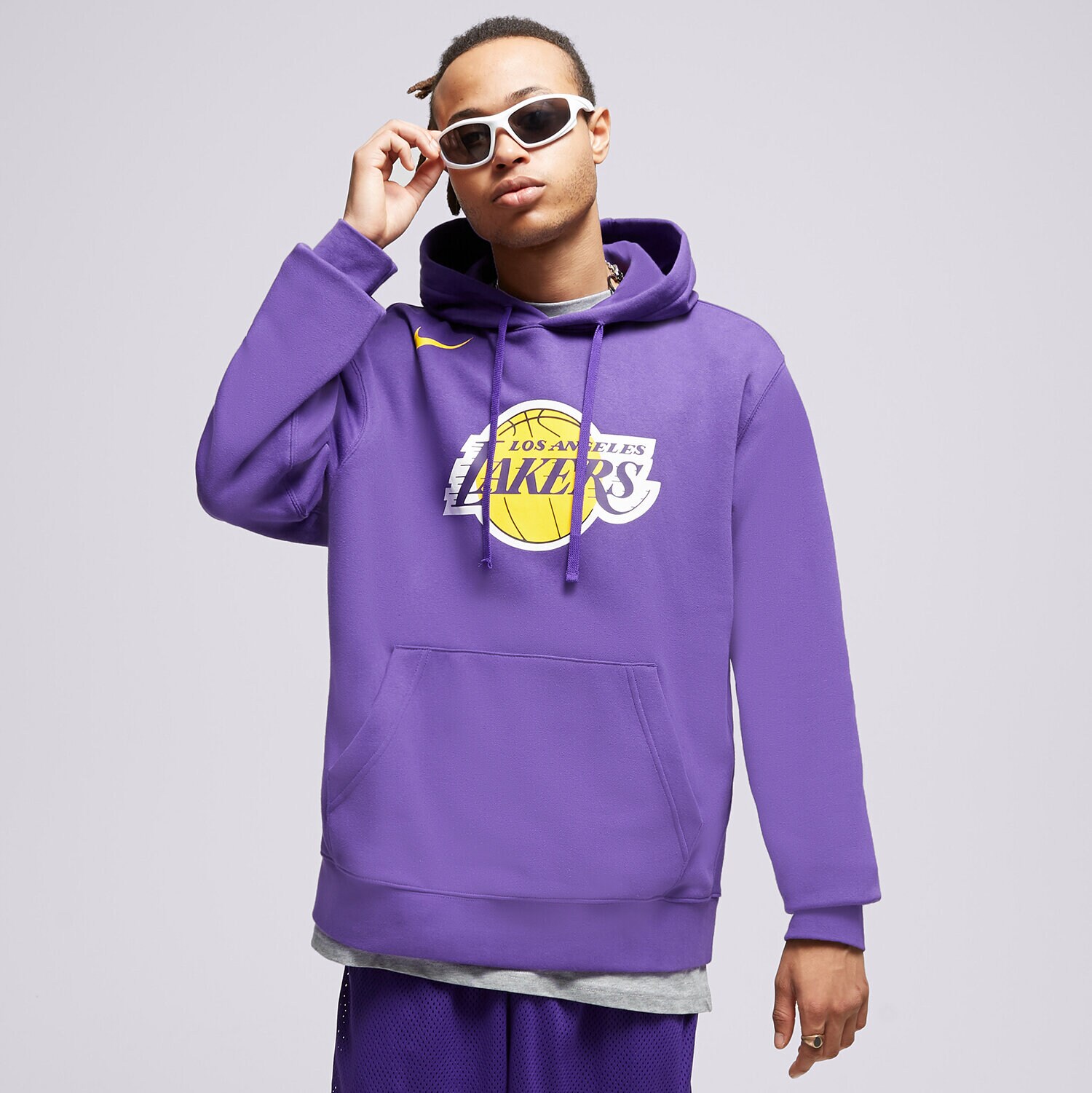 Moški pulover NIKE JOPICA S KAPUCO LAL MNK CLUB HDY PO NBA DX9997-504 vijolična