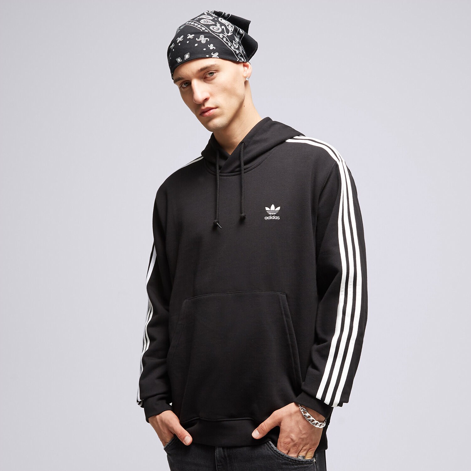 Moški pulover ADIDAS JOPICA S KAPUCO 3-STRIPES HOODY IM2088 črna