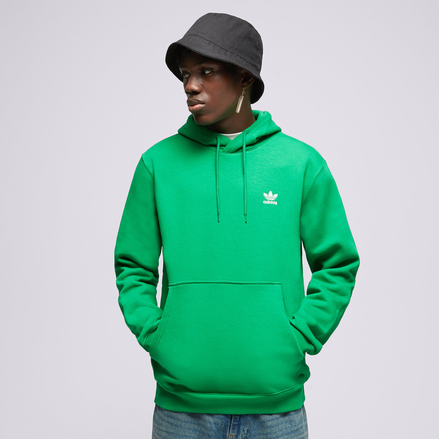 Moški pulover ADIDAS JOPICA S KAPUCO ESSENTIAL HOODY IM4528 zelena