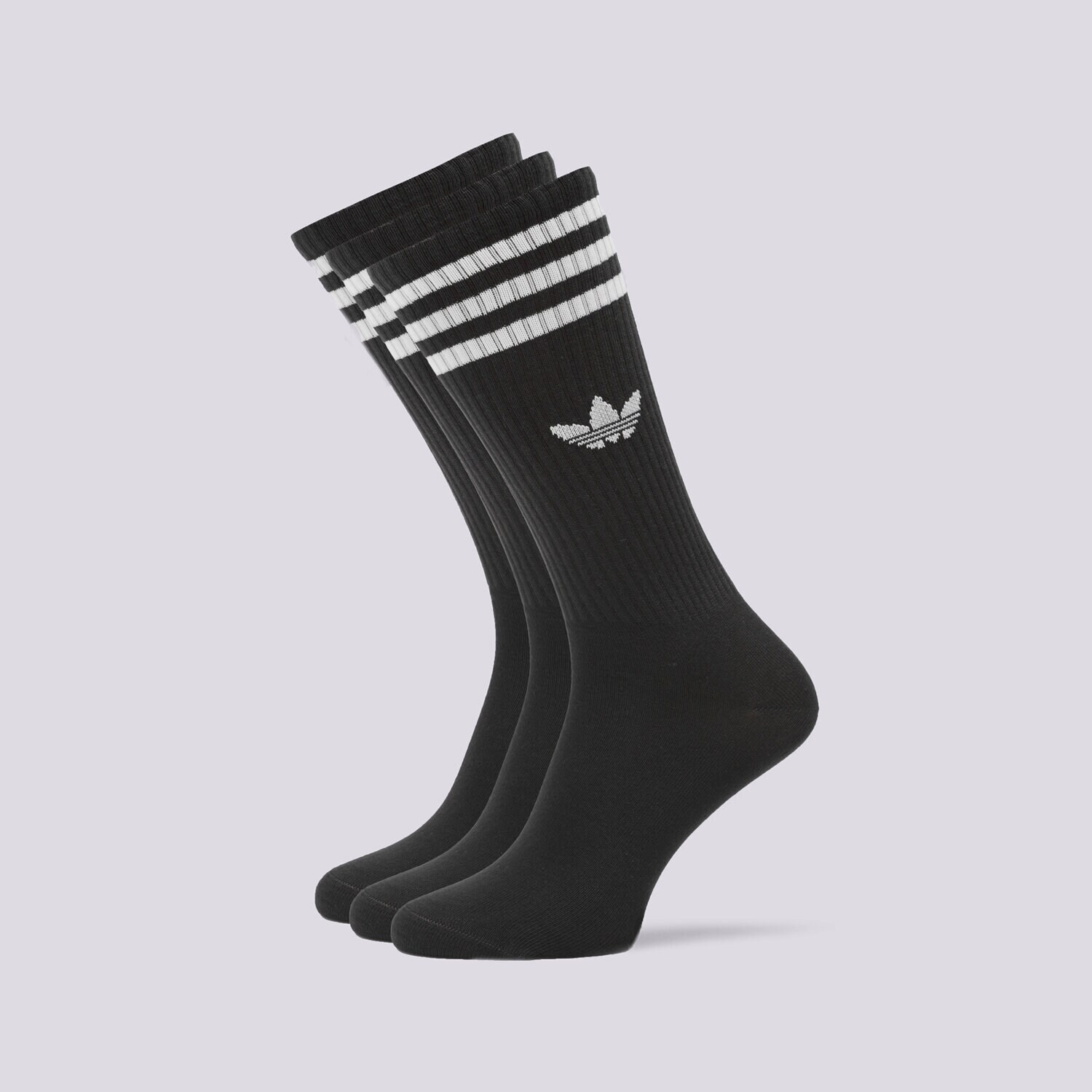 Ženske nogavice ADIDAS NOGAVICE 3-PACK SOLID SOCKS HIGH CREW IL5015 črna