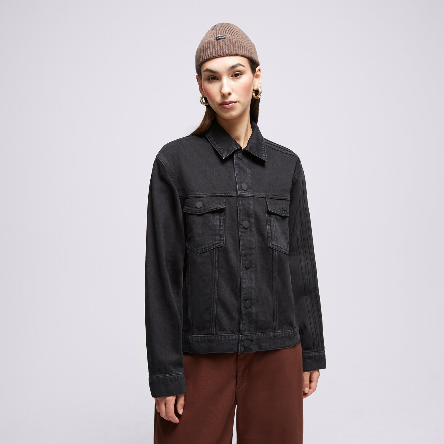 Ženska jakna za prehodni čas ADIDAS JAKNA DENIM JACKET IJ8337 črna