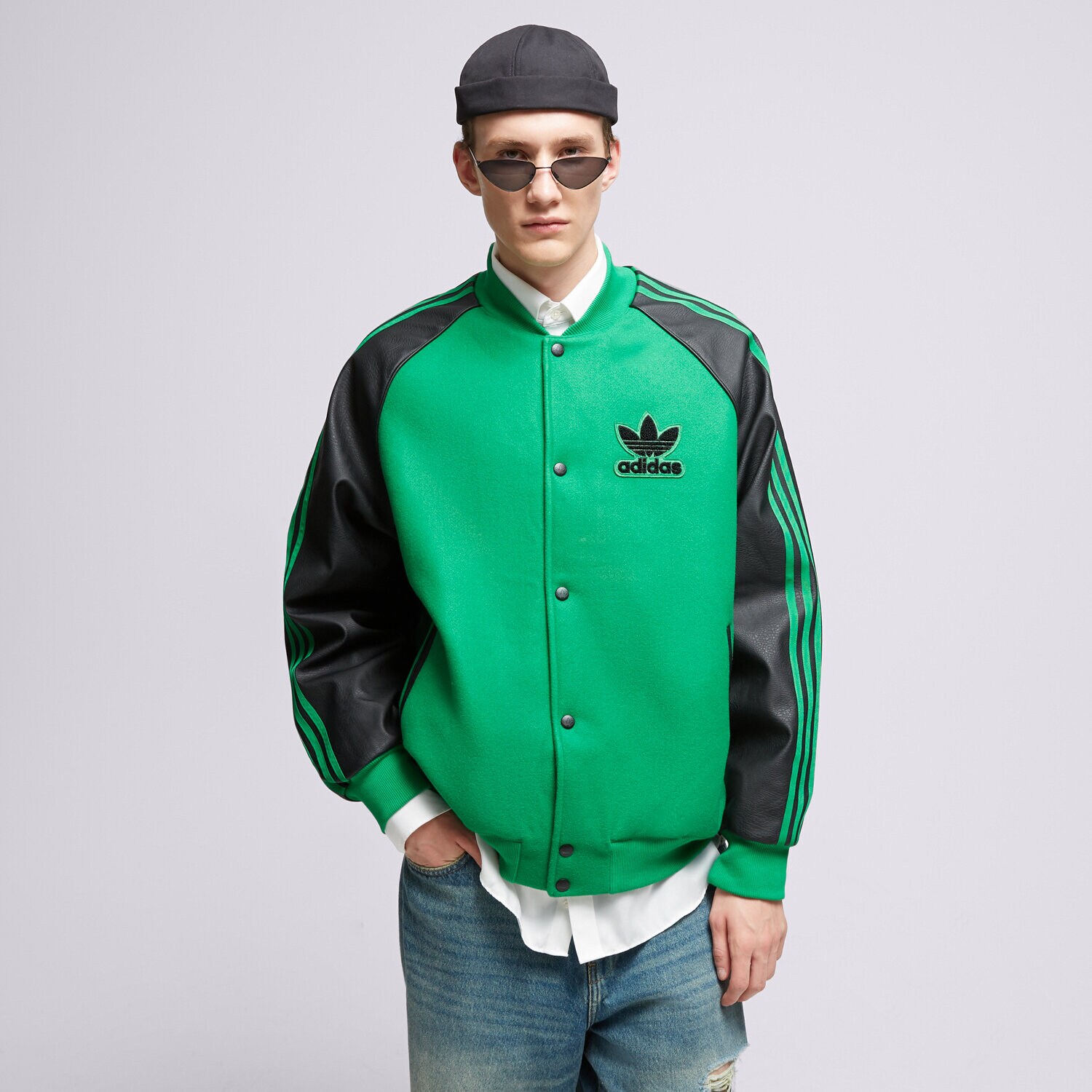 Moška jakna za prehodni čas ADIDAS JAKNA SST VARSITY  HZ0696 zelena