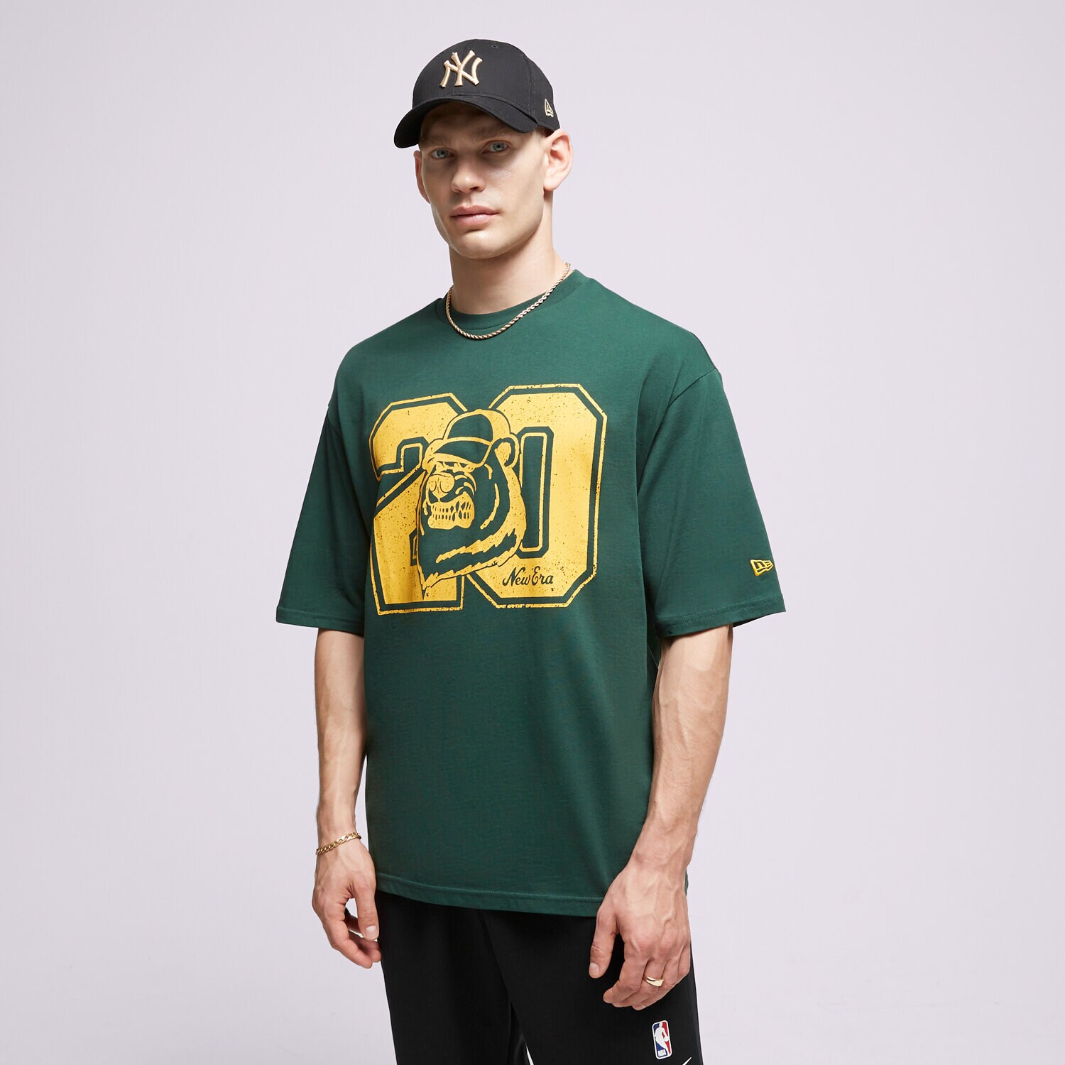 Moška majica s kratkimi rokavi NEW ERA T-SHIRT NE LIFESTYLE OS NONE 60416418 zelena