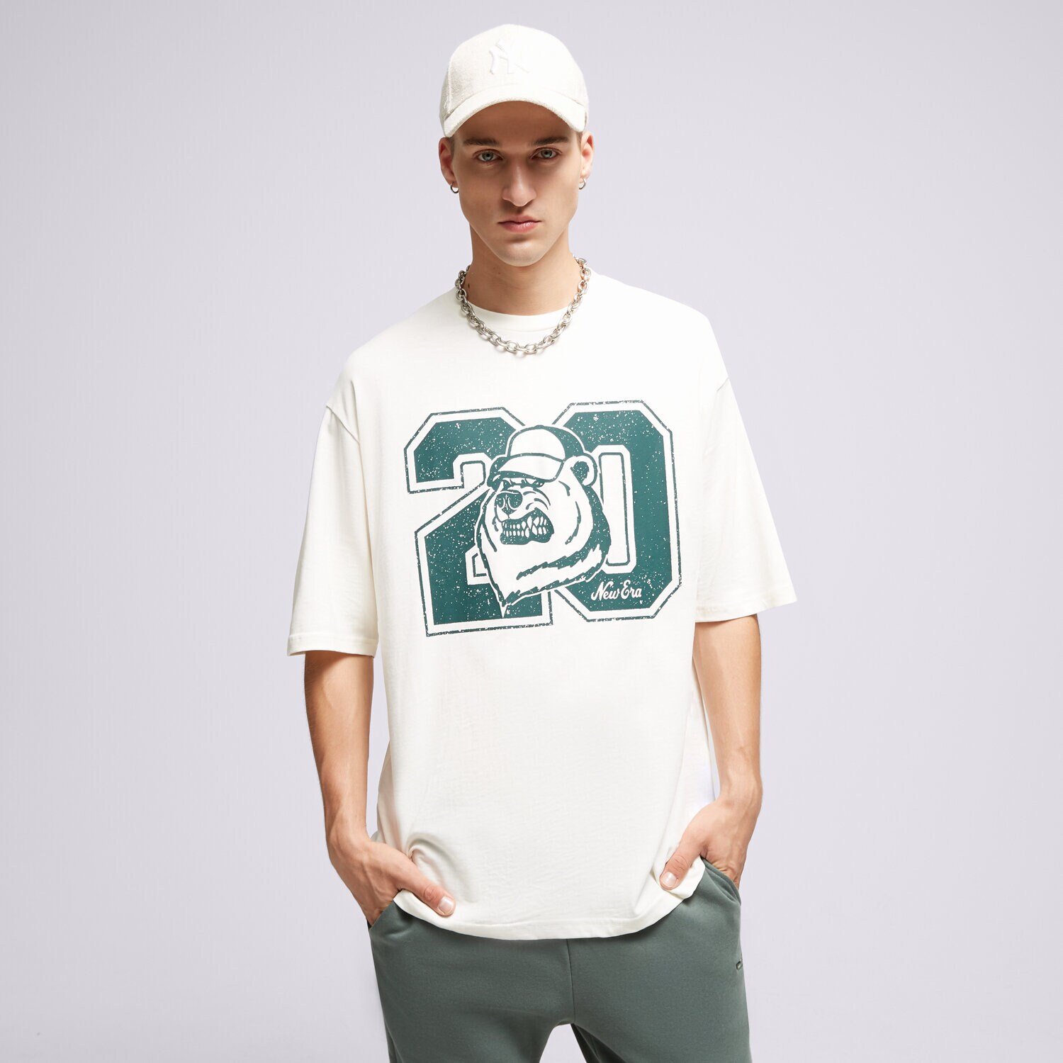 Moška majica s kratkimi rokavi NEW ERA T-SHIRT NE LIFESTYLE OS NONE 60416428 bela