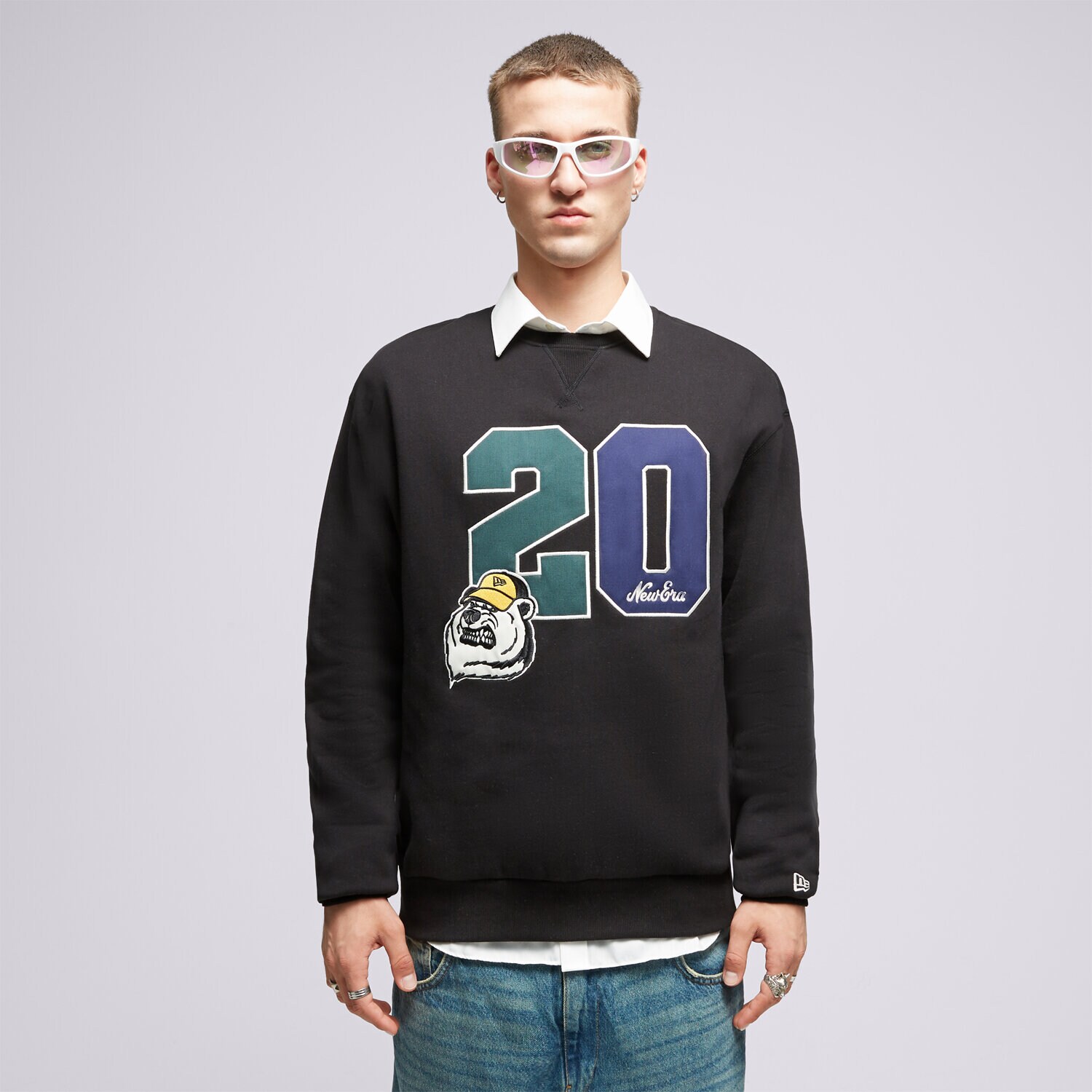 Moški pulover NEW ERA JOPICA NE CREW NECK NONE 60416402 črna