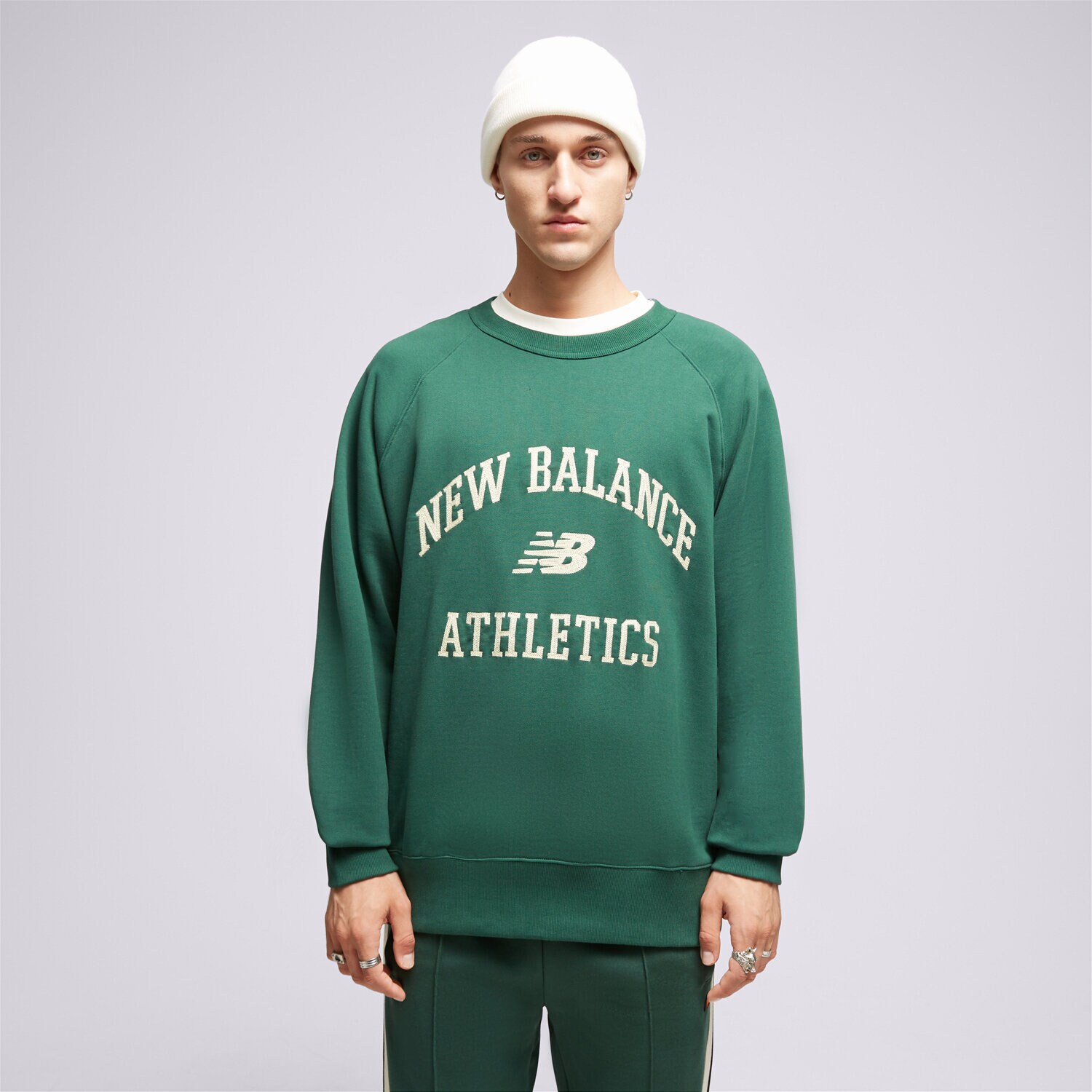 Moški pulover NEW BALANCE JOPICA NB ATHLETICS VARSITY CREW MT33550NWG pisana